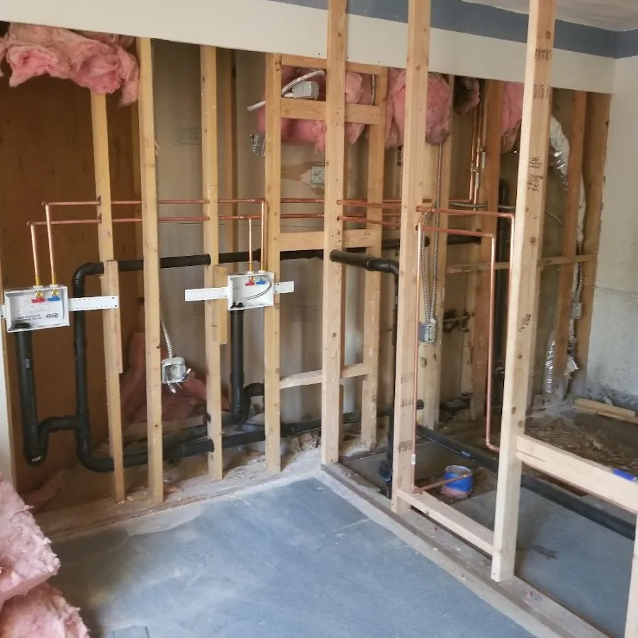 Copper pipe rough-in and plumbing installation in East Wenatchee